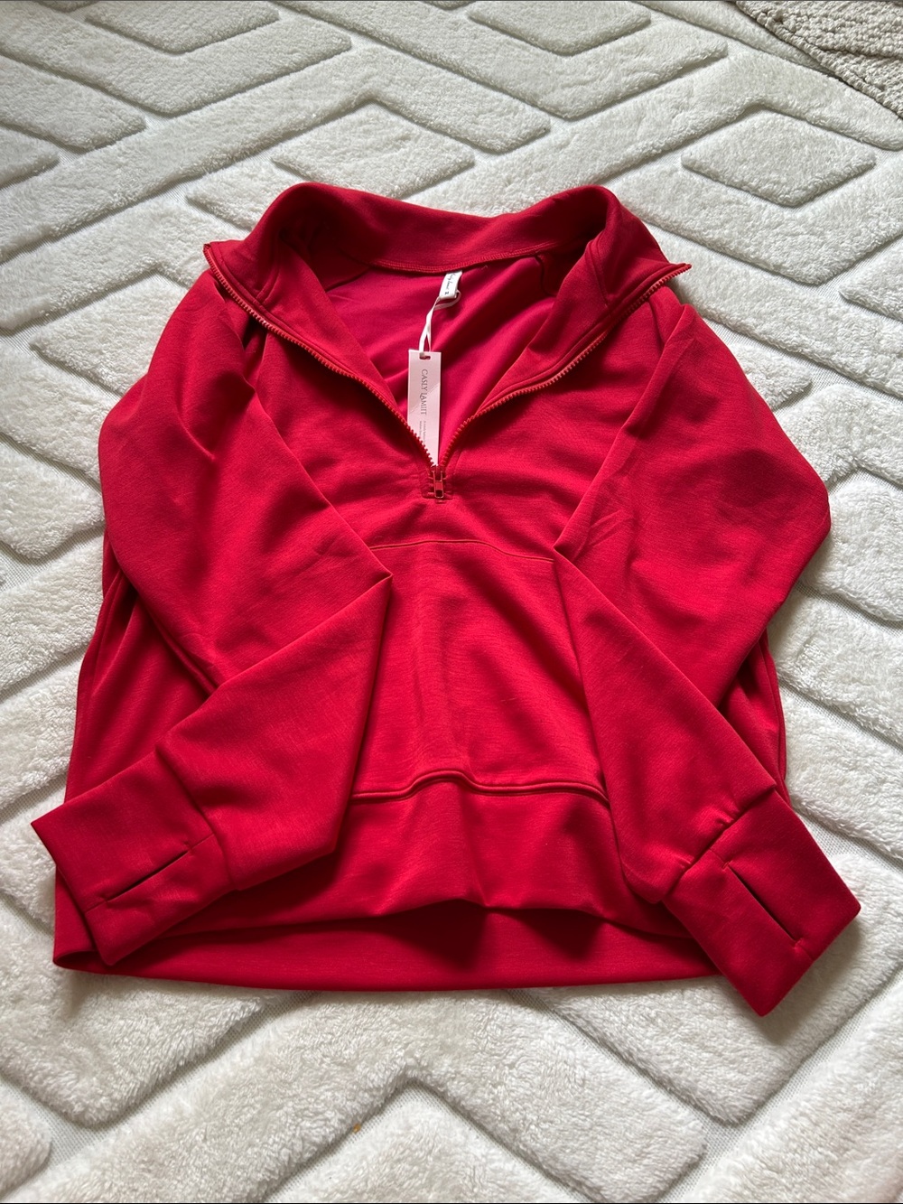 Casly Lamiit Red Quarter Zip